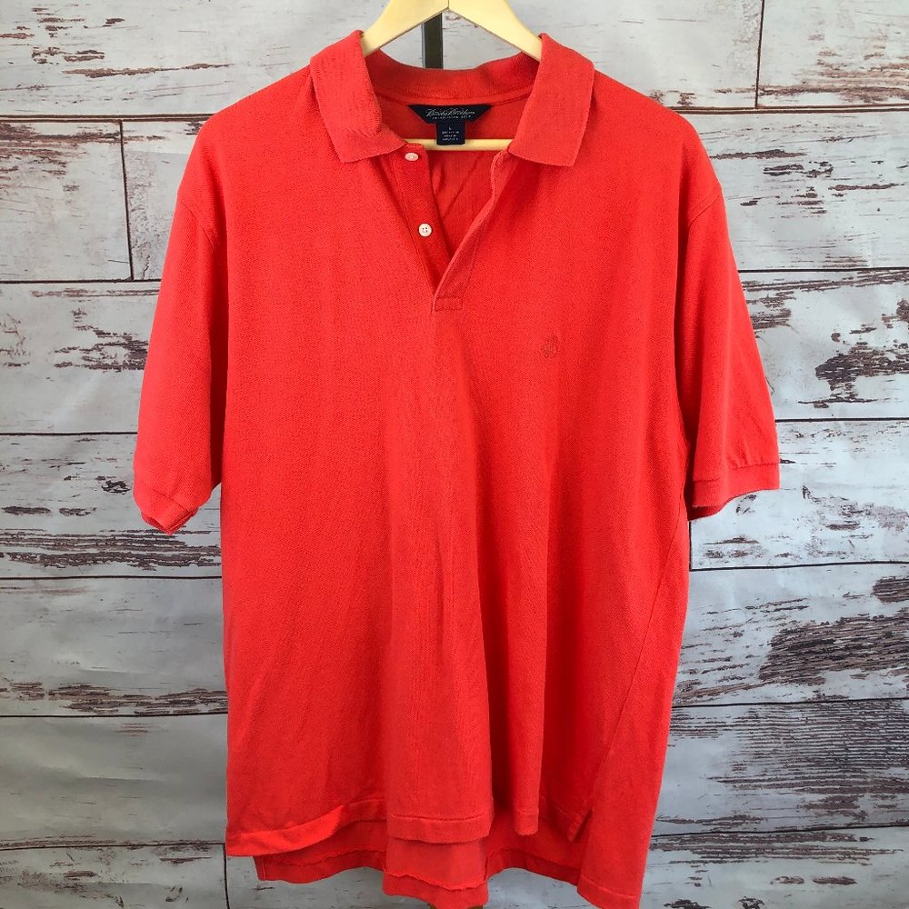 Brooks Brothers 346 Orange Polo Size Large